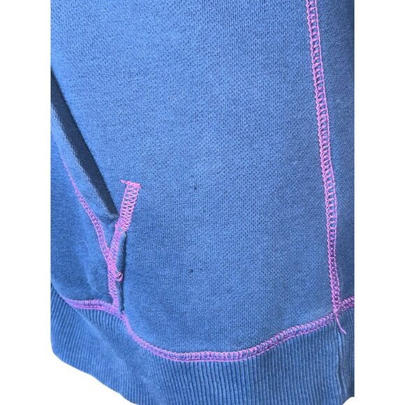 Converse Womens Vintage Front Zip Hoodie Medium Y2K Grunge Alternative - Picture 8 of 12